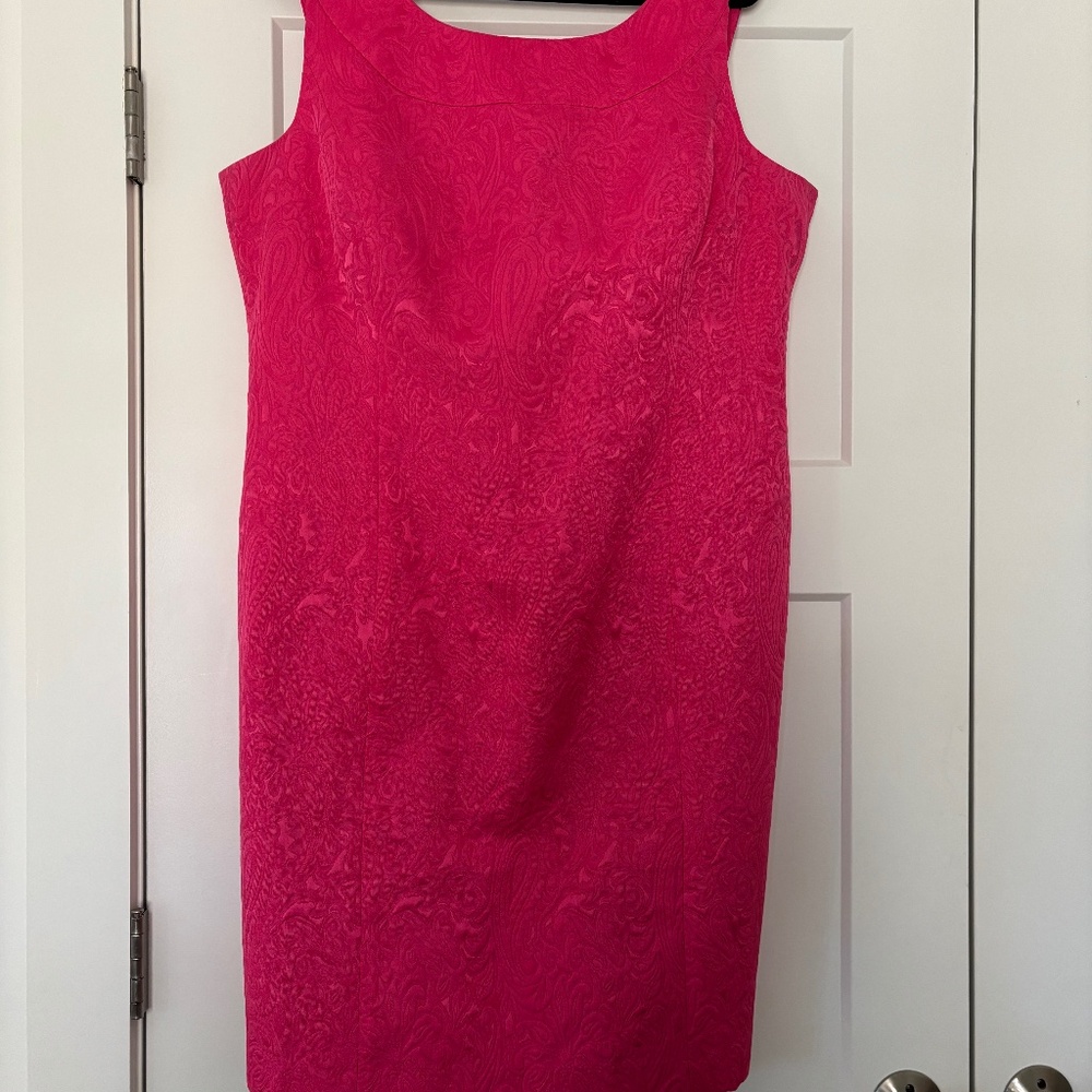 Talbot’s Fushia Brocade Sheath